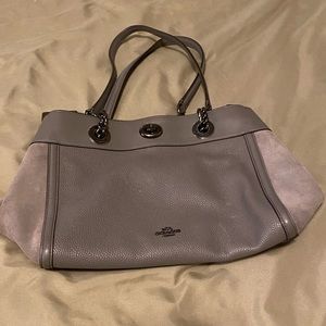 Coach Gray Leather Handbag